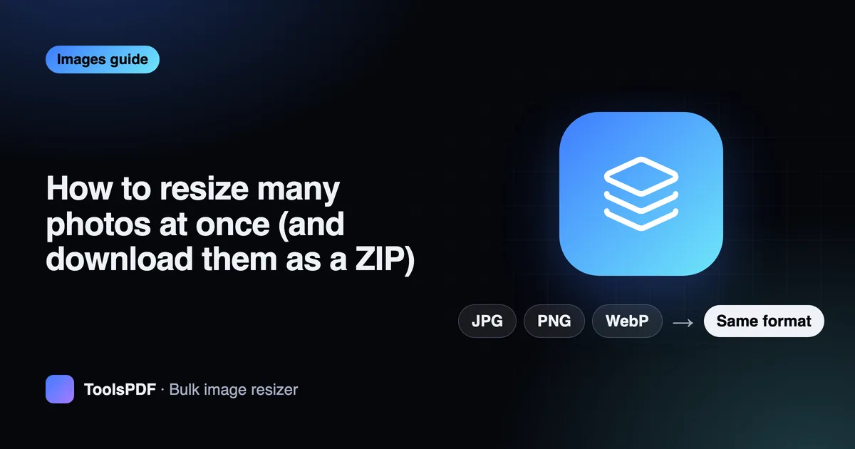 How to resize many photos at once (and download them as a ZIP)