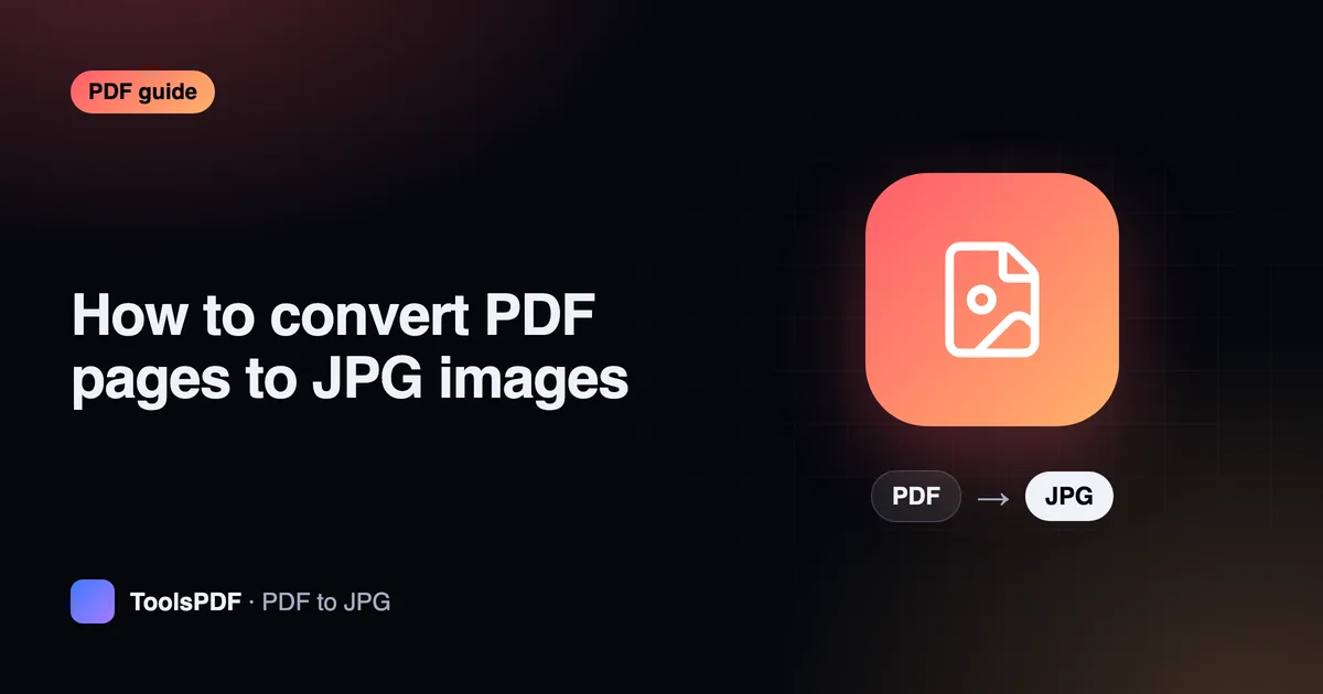How to convert PDF pages to JPG images