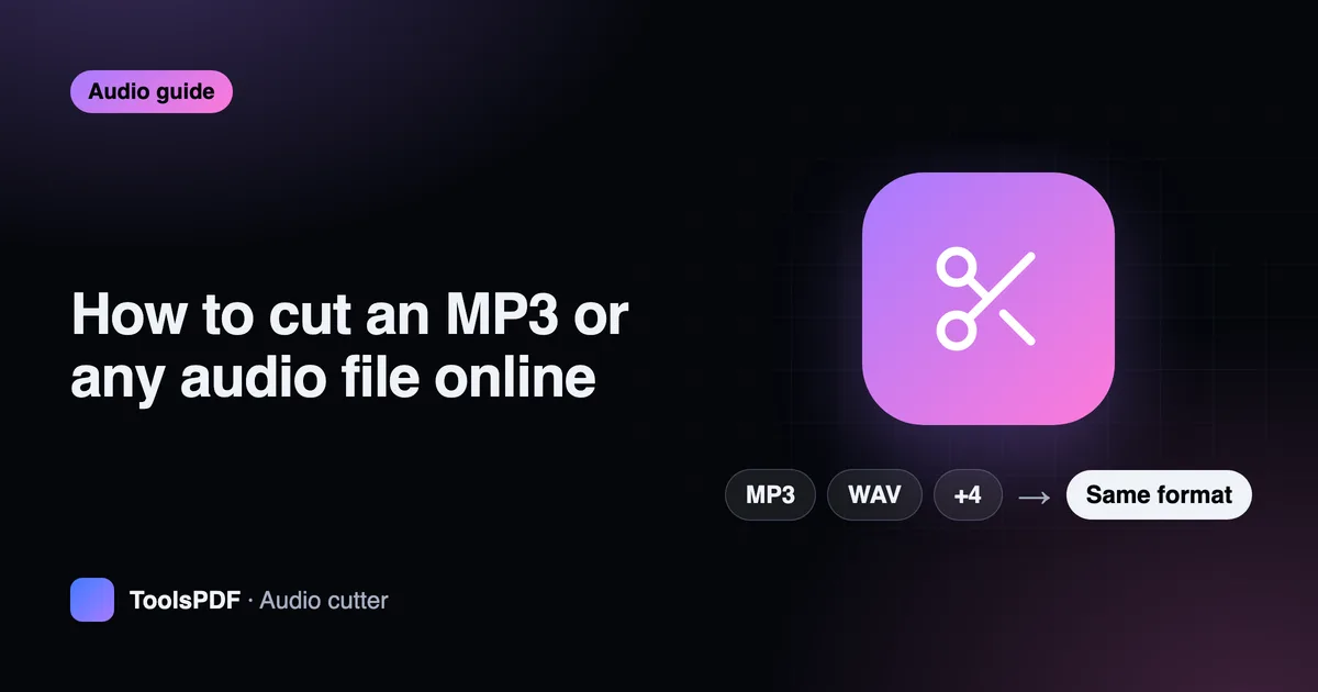 How to cut an MP3 or any audio file online