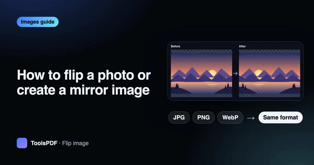 How to flip a photo or create a mirror image