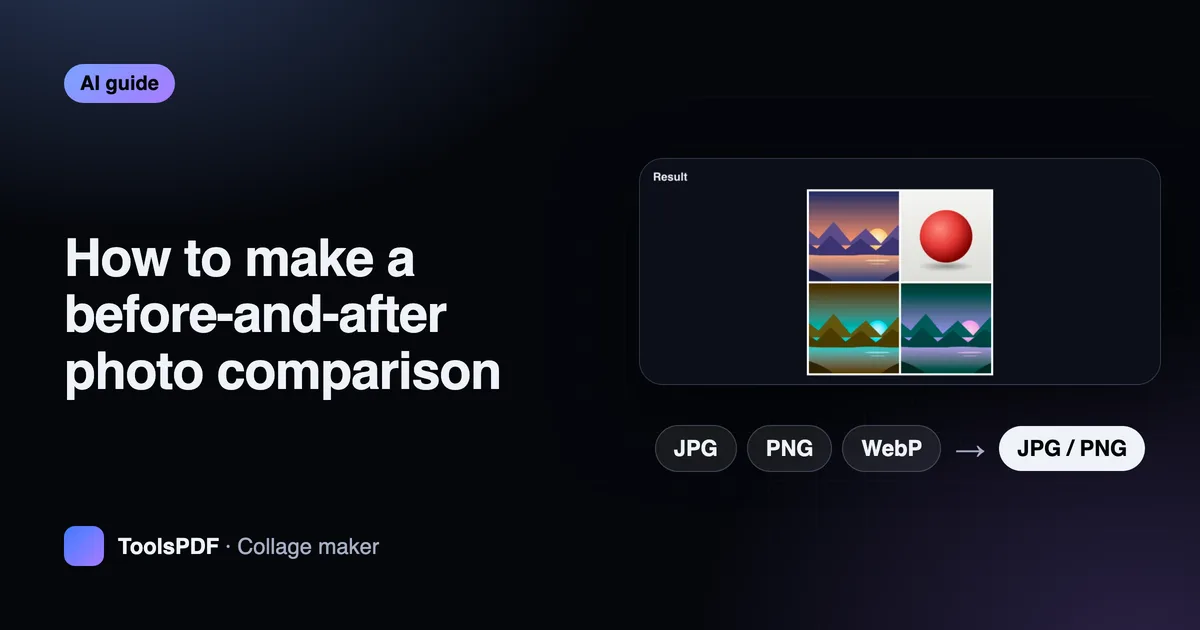 How to make a before-and-after photo comparison