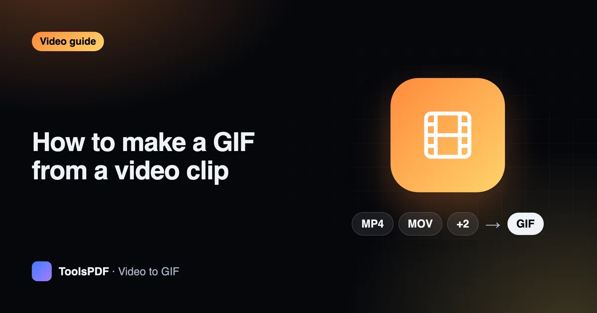 How to make a GIF from a video clip