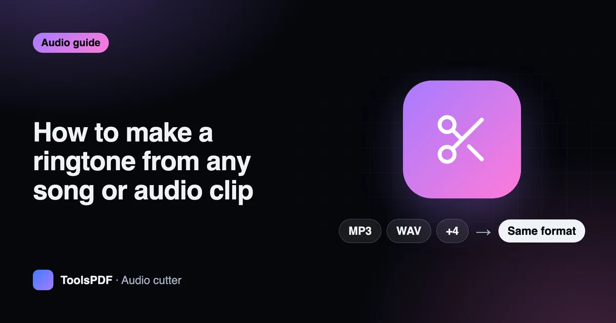 How to make a ringtone from any song or audio clip