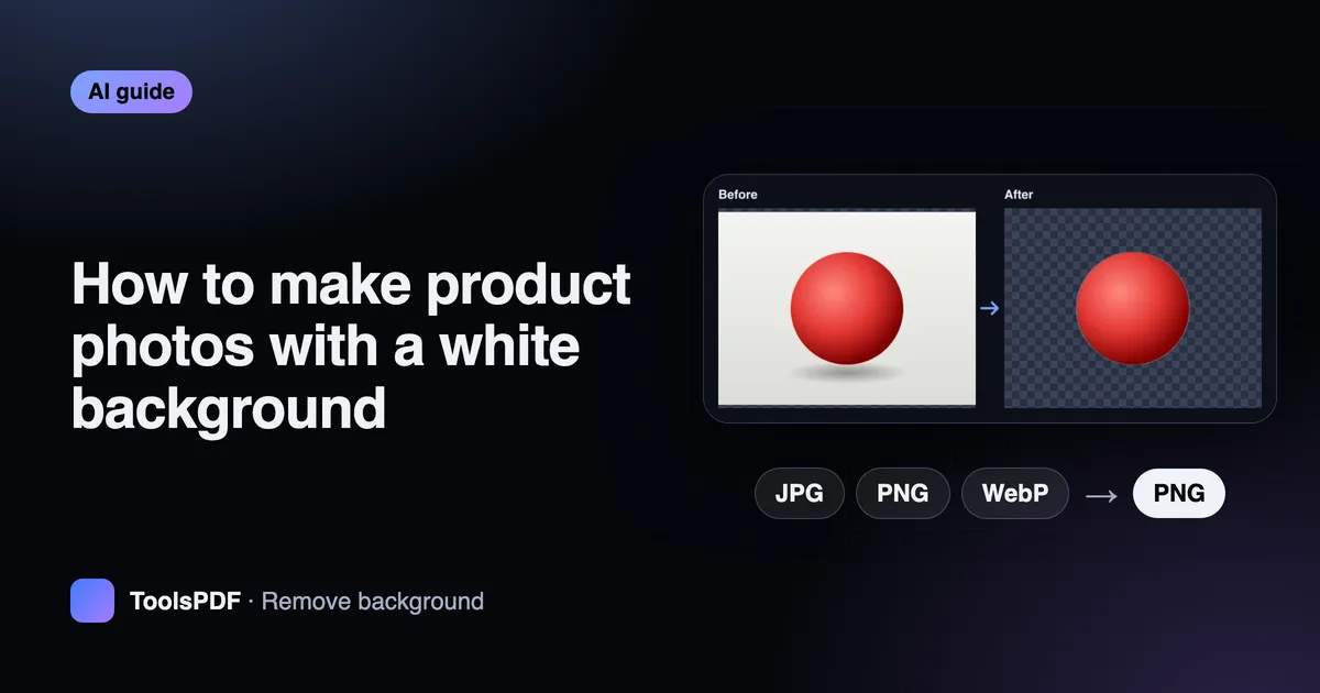 How to make product photos with a white background