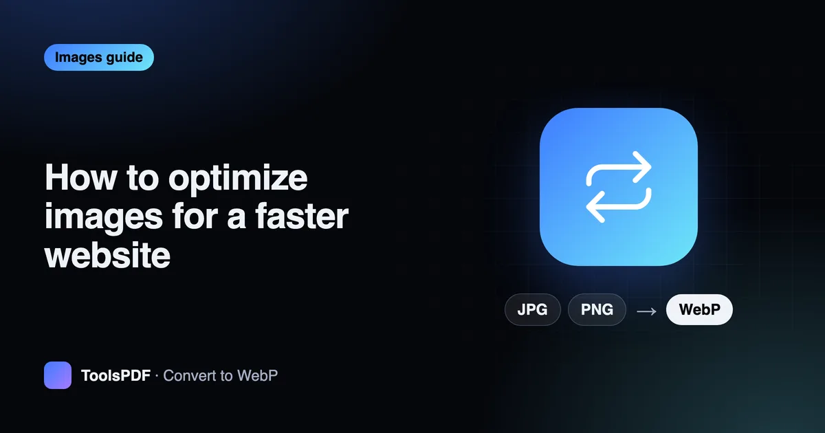 How to optimize images for a faster website