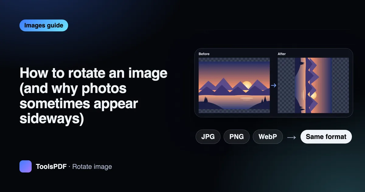 How to rotate an image (and why photos sometimes appear sideways)
