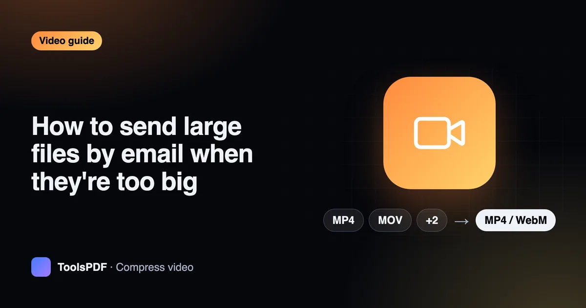 How to send large files by email when they're too big