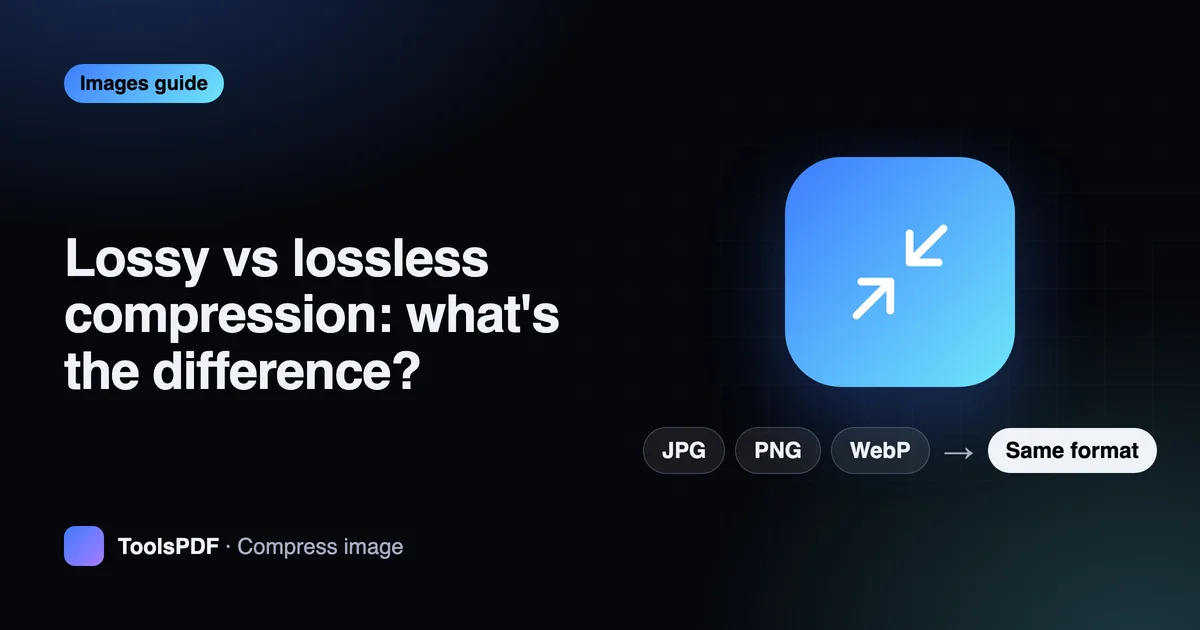Lossy vs lossless compression: what's the difference?